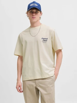 Jack & Jones Koszulka "Jormorrebro" w kolorze beżowym rozmiar: L