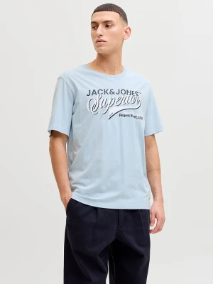 Jack & Jones Koszulka "Logo" w kolorze błękitnym rozmiar: S