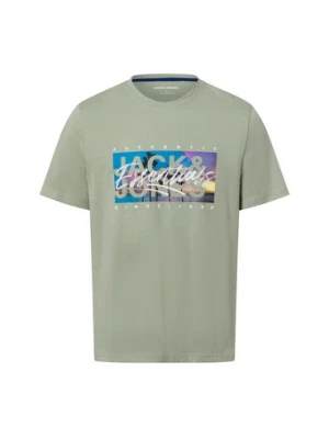 Jack & Jones Koszulka męska - JJColton Mężczyźni Bawełna zielony nadruk,