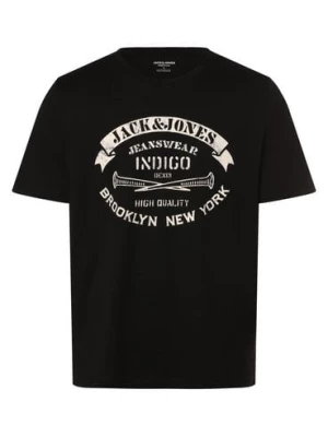 Jack & Jones Koszulka męska - JJEJeans Mężczyźni Bawełna czarny nadruk,