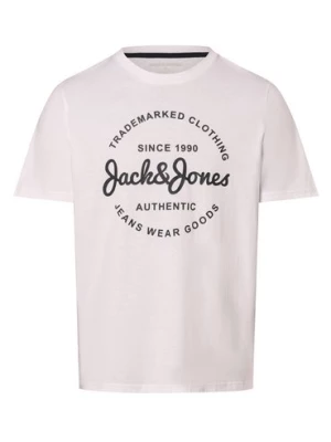 Jack & Jones Koszulka męska - JJForest Mężczyźni Bawełna biały nadruk,