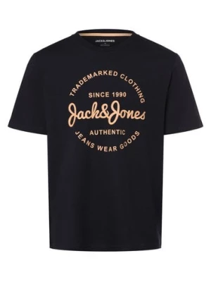 Jack & Jones Koszulka męska - JJForest Mężczyźni Bawełna niebieski nadruk,