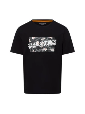 Jack & Jones Koszulka męska - JJHawaii Mężczyźni Bawełna czarny nadruk,