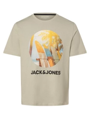 Jack & Jones Koszulka męska - JJNavin Mężczyźni Bawełna zielony nadruk,