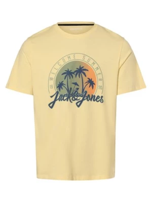 Jack & Jones Koszulka męska - JJSummer Mężczyźni Bawełna żółty jednolity,