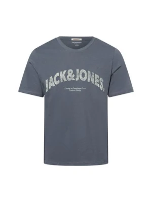 Jack & Jones Koszulka męska - Joralmeria Mężczyźni Bawełna niebieski nadruk,