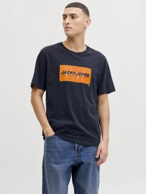 Jack & Jones Koszulka męska Mężczyźni Bawełna (100%) niebieski jednolity,