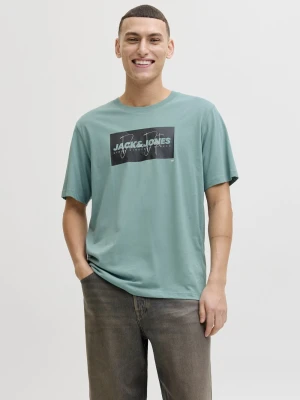 Jack & Jones Koszulka męska Mężczyźni Bawełna (100%) zielony jednolity,