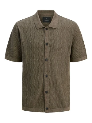 Jack & Jones Koszulka polo "Arto" w kolorze brązowym rozmiar: L