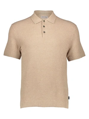 Jack & Jones Koszulka polo "Cooper" w kolorze beżowym rozmiar: L