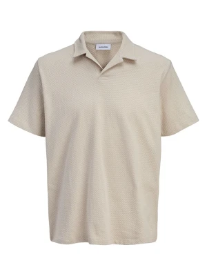 Jack & Jones Koszulka polo "Devin" w kolorze beżowym rozmiar: S