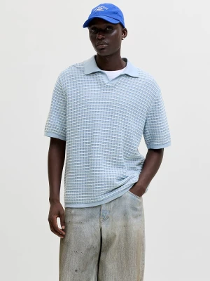 Jack & Jones Koszulka polo "Jornantucket" w kolorze błękitnym rozmiar: S