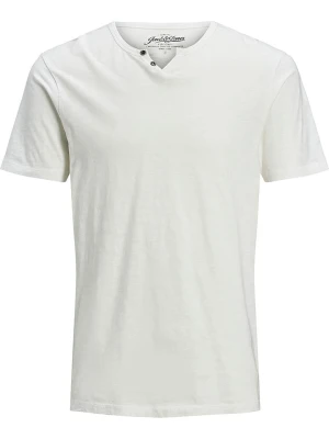 Jack & Jones Koszulka "Split" w kolorze kremowym rozmiar: L