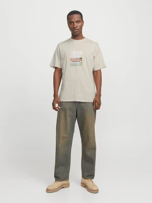 Jack & Jones Koszulka "Vesterbro Newton" w kolorze beżowym rozmiar: M