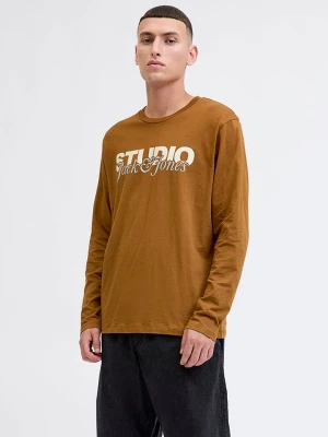 Jack & Jones Koszulka "Yuki" w kolorze jasnobrązowym rozmiar: XL