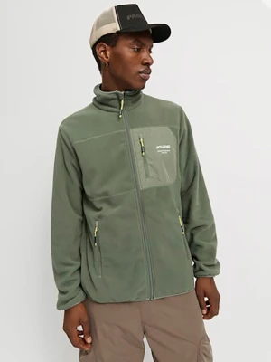 Jack & Jones Kurtka polarowa w kolorze zielonym rozmiar: XL