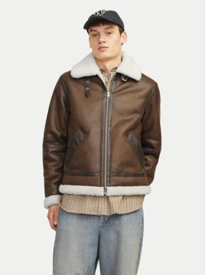 Jack&Jones Kurtka z imitacji skóry Cole Aviator 12261819 Brązowy Regular Fit