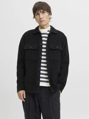 Jack & Jones Męska koszula sztruksowa - JJePerfect Mężczyźni Modern Fit Bawełna niebieski wypukły wzór tkaniny,