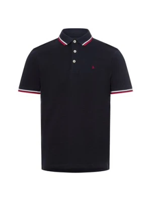 Jack & Jones Męska koszulka polo Mężczyźni Bawełna niebieski jednolity,