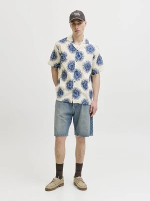 Jack & Jones koszulka z krótkim rękawem - JPRBlubilbao Mężczyźni Comfort Fit Bawełna (100%) niebieski|biały