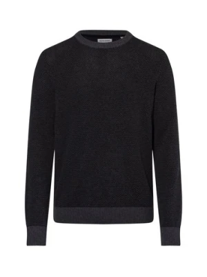 Jack & Jones Męski sweter z dzianiny - JJEGlobe Mężczyźni Bawełna szary jednolity,