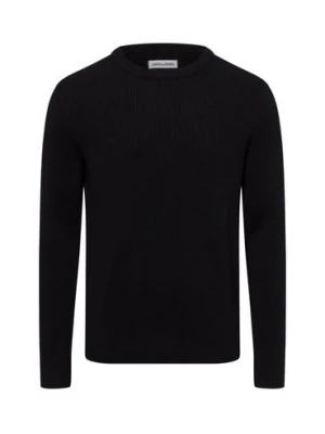 Jack & Jones Męski sweter z dzianiny Mężczyźni czarny jednolity,