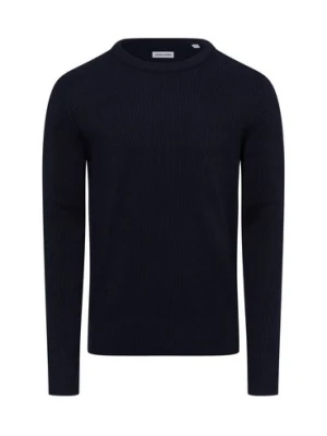 Jack & Jones Męski sweter z dzianiny Mężczyźni niebieski jednolity,