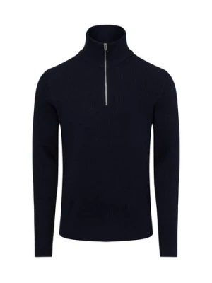 Jack & Jones Męski sweter z dzianiny Mężczyźni niebieski jednolity,