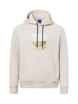Jack & Jones Męski sweter z kapturem - Jorvesterbrew Newton Mężczyźni beżowy jednolity,