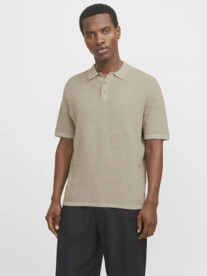 Jack & Jones Męski T-shirt z dzianiny - JJEgeorge Mężczyźni brązowy,