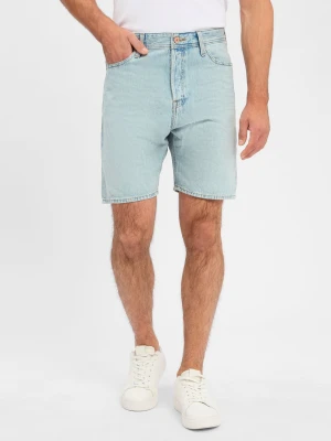 Jack & Jones Męskie szorty jeansowe - JJITONY Mężczyźni Bawełna niebieski jednolity,