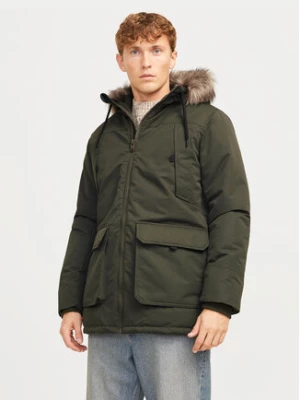 Jack&Jones Parka Construct 12258406 Zielony Regular Fit