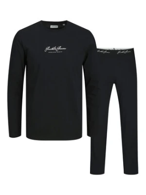Jack & Jones Piżama Clyde 12286555 Czarny Loose Fit