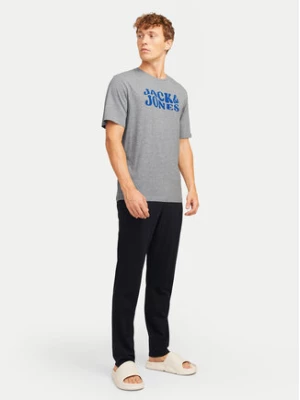 Jack&Jones Piżama Elton 12266998 Szary Standard Fit