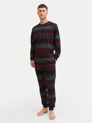 Jack & Jones Piżama Tristan 12285375 Czarny Loose Fit