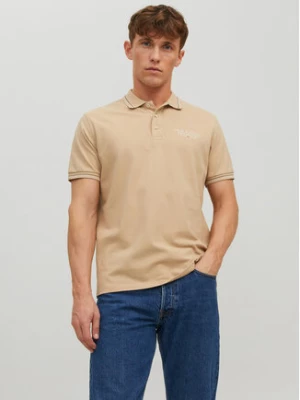 Jack&Jones Polo Archie 12228843 Beżowy Regular Fit