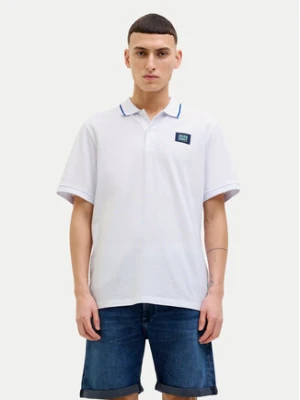 Jack&Jones Polo Hudson 12269238 Biały Regular Fit