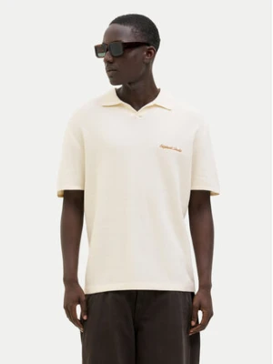 Jack & Jones Polo Norrebro 12297926 Écru Relaxed Fit Kremowy