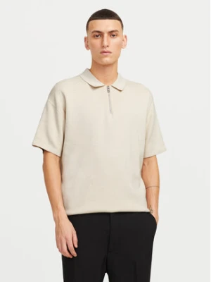 Jack & Jones Polo Troy 12269617 Beżowy Relaxed Fit
