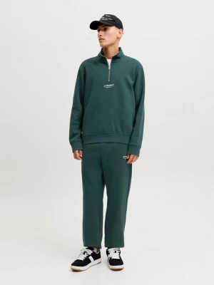 Jack & Jones Spodnie dresowe "Jpdtkane" w kolorze ciemnozielonym rozmiar: XL