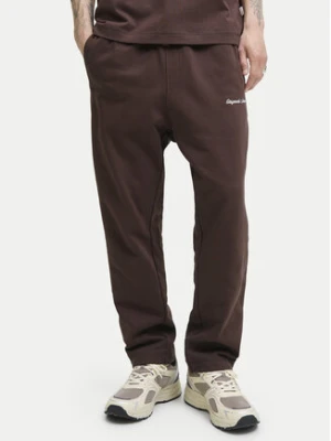 Jack & Jones Spodnie dresowe Kane Norrebro 12282553 Brązowy ciemny Relaxed Fit