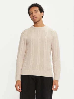 Jack&Jones Sweter 12261436 Beżowy Regular Fit