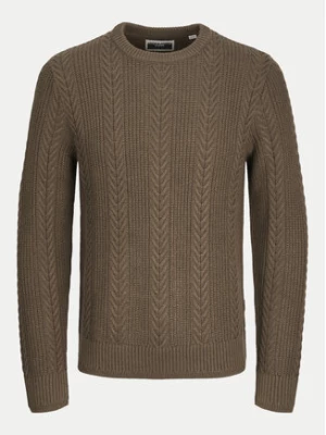 Jack&Jones Sweter 12261436 Brązowy Regular Fit