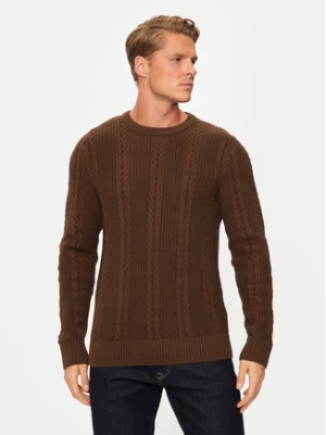 Jack&Jones Sweter 12261436 Brązowy Regular Fit