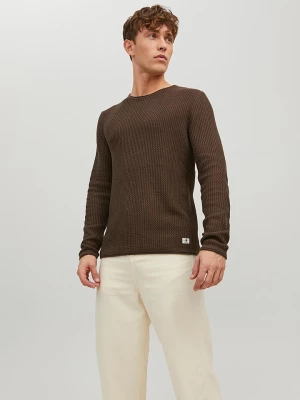 Jack & Jones Sweter "Carlos" w kolorze ciemnobrązowym rozmiar: S