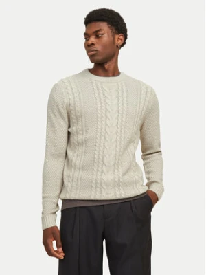 Jack&Jones Sweter Craig 12258480 Écru Regular Fit