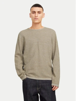 Jack & Jones Sweter George 12268279 Beżowy Regular Fit