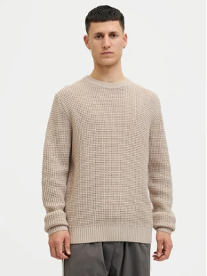 Jack & Jones Sweter Global 12287594 Beżowy Regular Fit