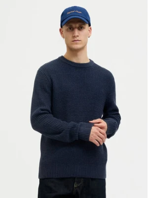 Jack & Jones Sweter Global 12287594 Granatowy Regular Fit