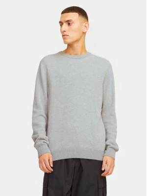 Jack&Jones Sweter Globe 12258139 Szary Regular Fit